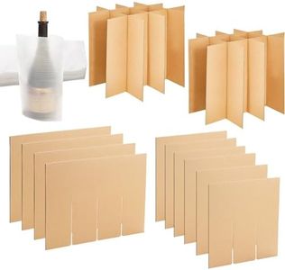 4 Packs Packing Boxes for Moving Dishes and Glasses, Wine Glassware Moving Cardboard Dividers，20 Corrugate Divider with 48 Foam Pouches Fits for 16 x 12 x 12 Inch Box (Box Not Included)