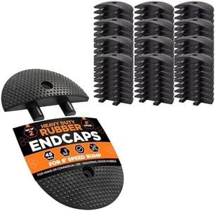 Xpose Safety Rubber End Caps for 6 Ft Speed Bumps (Set of 45) – Modular Interlocking Accessories for Driveways, Roads, and Parking Lots