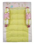 abracadabra Cotton Bedding Set (3 Pieces, 0-2 Years, 88 cm X 60 cm, Garden Daisy, Green)