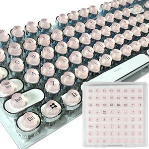 Ivaso Full Keyboard Keys Riser for Long Nails Typing and Gaming, ​​128 Pcs Self-Adhesive Symbolic and Alphanumeric Silicone Keys for Keyboards and Laptop (Pink-Cylinder)