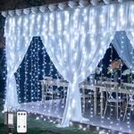 JMEXSUSS 300 LED 9.8x9.8Ft Curtain 