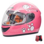 Kids Helmet, Motorcycle DOT Helmet for Kids Boys Girls Children, ATV Dirt Bike Casco (Pink)