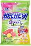 HI-CHEW Sweet & Sour Mix, Pack of 6 Bags, 3.17oz each | Watermelon Lemon Grapefruit | Unique Fun Soft & Chewy Taffy Candy | Immensely Juicy Fruit Flavors | Individually Wrapped for Sharing