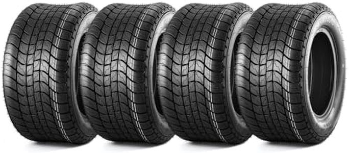 MaxAuto Golf Cart Tires 205/50-10 205x50-10 Low Profile 205/50/10 205-50-10 205 50-10 Tire 4PR Tubeless, Set of 4