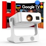 Smart Projector-4K Projecteur Home:【Built-in Google TV|180° Stand|2000 Brightness|Voice Control】 Movie Projector with WiFi6 & Bluetooth5.4 Auto Keystone Sovboi S61Pro Ceiling Compatible with Netflix
