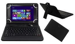 Acm USB Keyboard Case Compatible with Dell Venue 8 Pro 3000 Series Tablet Cover Stand Study Gaming Direct Plug & Play - Black