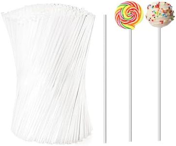 Frcctre 500 Pack Acrylic Lollipop Sticks, 6 Inch Clear Cake Pops Sticks Reusable Candy Sticks Treat Sticks for Cake Pops Cupcake Toppers Candy Dessert Chocolate Cookies