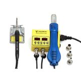 SOLDRON PORTABLE DUAL HOT AIR BLOWER WITHSOLDERING STATION 2 IN 1