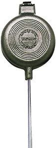 Generic Rome Cast Iron Original Round Pie Iron, Pack of 2, Medium, Black