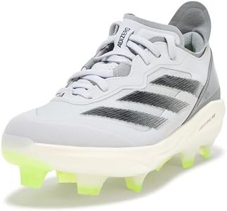 adidas Women's Adizero Instinct+ Softball Sneaker, Team Light Grey/Black/Grey, 8.5
