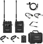 Saramonic UHF 96-Channel Wireless Lavalier Microphone System, UWMIC9S KIT1, Real-time Monitor, Built-in Battery for Canon DSLR Camera Camcorder Recorder Vlog Video Applications