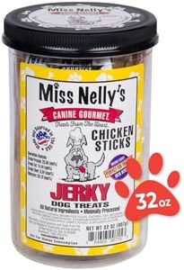 Miss Nelly's - Chicken Jerky Dog Treats - Soft Sticks - USA Made and Sourced - Original Smoke House Recipe - Small Batch Chicken Jerky for Dogs - Minimally Processed - 32 oz. Jar