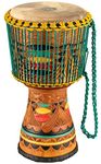 Meinl Percussion Artisan Edition Djembe - Large Handdrum - With Goat Head - Diameter 12 Inches - Mahogany, Brown (AE-DJTC2-L)