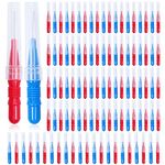 100 Pieces Interdental Brush, Toothpick Tooth Flossing Head Oral Dental Hygiene Brush Dental Brush Flosser for Cleaner Dental Floss Stick Tooth Cleaning Tool