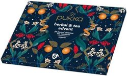 Pukka Herbal Tea Advent Calendar, Herbal Tea and Infusions Gift Set, Delicious Organic Herbs, Chocolate and Lactose Free, Daily Dose of Wellness and Taste, Gift Idea, 24 Sachets