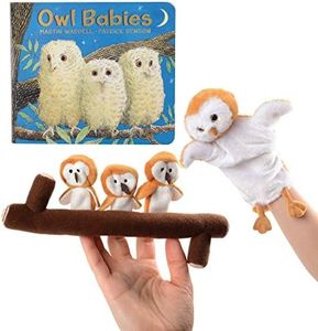 Constructive Playthings Owl Babies Story Telling Puppets with Branch and Board Book