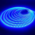 POWER OF ARROW RGB LED Strip Light 5M - 120 Lights/M with 12V Adapter and Remote | Color-Changing & Flexible Decorative Lighting for Diwali, Home Decor, Festivals, Parties (Blue)