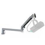 Aisryntek Microphone Boom Arm, Low Profile Mic Arm with 360° Rotation, Cable Management, Extended Riser, Mic Clip, Microphone Stand for Blue Yeti HyperX QuadCast Shure Elago(Grey)