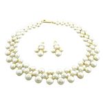 Sri Jagdamba Pearls Pearl Necklace with Earrings for Women and Girls Traditional Stylish Jewellery Set for Women | Certificate of Authenticity