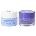 W7 Sweet Dreams Lip Scrub & Overnight Lip Mask Duo - 2 Piece Set - Blueberry Flavour - Exfoliate, Condition, Soothe & Hydrate