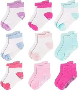 Rising Star Baby Socks 6-12 Months 12-24 Months Toddler Socks Non Slip Grip Ankle Socks for Kids Infant Boys & Little Girls