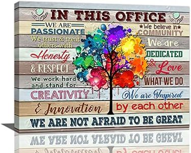At In This Office Wall Art Inspirational Wall Art for Office Motivational Quotes Pictures Canvas Painting Print Teamwork Wall Art We Are A Team Wall Decor Framed for Modern Office Artworks 12x16in