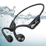 Bone Conduction Headphones Swimming Headphones, IP68 Waterproof Wireless Headset Bluetooth v5.3, Built-in 32G with MP3 Player, Open Ear Sports Earphones for Swimming, Sports, Running, Driving