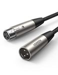 UGREEN XLR Cable, 6FT Microphone Cable Nylon Braided XLR Male to Female Zinc Alloy Wire Compatible with Shure SM Microphone Speaker Mixer Amplifier Audio Device
