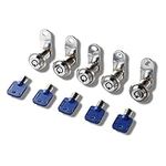 Sintron General Lock Replacement length 1" inch 25mm 5 Pack, Keyed Alike Tubular Lock Cam Lock RV Storage Lock Barrel Lock Cylinder Lock for Locker Cupboard Drawer Cabinet Toolbox Pinball Arcade Machine