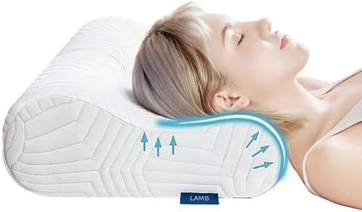 LAMB Oreiller Ergonomique Cervical à Mémoire de Forme, Oreiller Orthopédique pour la Nuque, Réglable Hauteur, Oreiller Hypoallergénique Lavable de Soutien Doux Prime, Anti Ronflement & Anti Douleur
