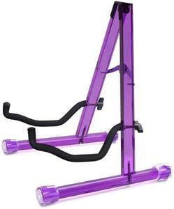 MUSO Guitar Stand,Acoustic Guitar Stand,Acrylic Classical Electric Guitar Stand,Foldable Bass Guitar Stand,Guitar Accessories (Purple, Electric Guitar)