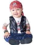 2b InCharacter - Baby Boy's Born to Be Wild Biker Costume, Black/Red, Small