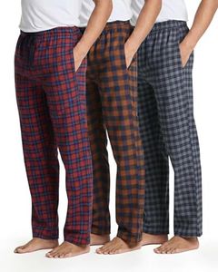 Real Essentials 3 Pack Mens Big & Tall King Size Pajama Pants Cotton Soft Pajamas Men Flannel Bottoms Fleece Buffalo Plaid Pj Lounge Pants Sleepwear Pijamas Hombres Woven - Set 8, 5X
