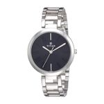 Titan Quartz Analog Black Dial Stainless Steel Strap Watch for Women-NS2480SM02