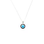 SHILPMART Evil Eye Chain Necklace Blue Turkish Glass Pendant Necklace For Women Men Girls Pendant Handmade Jewelry Protection Spiritual (Black)