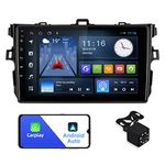 Android 12 Double Din Car Stereo for Toyota Corolla 2009-2013 with 9 Inch Touchscreen Radio Built-in Wireless Carplay/Android Auto/GPS/Bluetooth/FM/AUX-in/Steering Wheel Control Backup Camera 2+32G