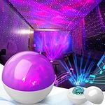 Galaxy Projector, Star Projector Night Light with 8 White Noise and Colorful Lights Modes, Bluetooth Music Speaker and Remote Control Timing Aurora Projector for Bedroom Room Decor, Kids Gifts, Party