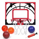 LOYO Basketball Hoop for Kid, Mini Basketball Hoop for Door with 4 Balls and Net, Indoor Outdoor Sport Games for Boys Girls