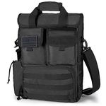 AlcyoneusD Tactical Briefcase,17.3 Inch Military Laptop Messenger Bag Shoulder Crossbody Bag Handbag for Men, 17.3''black