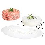 GOURMEO Round Parchment Paper Set for Hamburger - 1000 Air Fryer Liners for Tortilla and Mini Burger - 4 inch Non-Stick Patty Press Paper for Butcher