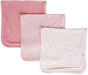 Caden Lane Premium Baby Burp Cloths, Ultra Soft & Absorbent, Gender Neutral for Newborn, Boy & Girl, Essentials for Feeding & Teething, Machine Washable, 3-Pack, Pinks