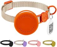 CollarDirect Airtag Cat Collar with ID Cat Tag - Breakaway Nylon Cat Airtag Collar for Kitten Small Big Cat - Cat Collar with Airtag Holder and Pet Tag for Boy Girl Cat (Orange, S)