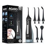 AGARO Ultra Plus Dental Flosser for teeth, Portable, Cordless & Rechargeable, 4 Cleaning Modes, IPX7 Waterproof, 300ml Water Tank, Flossing at Home & Travel, Oral Flosser, Oral Irrigator Black