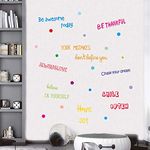 Inspirational Quotes Wall Decal, Motivational Phrases Sticker Classroom Decoration, Positive Attitude Sayings for Window Cling Bedroom Decor (3 Sheet Multicolor Decals)