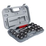 TOJIZEN R8 ER40 Collet Holder Set, 17 PCS R8 End Mill ER40 Collet Chuck Kit (0.0004'' Accuracy)