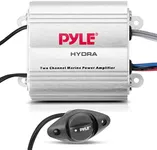 Pyle Hydra Marine Amplifier - Upgraded Elite Series 400 Watt 2 Channel Micro Amplifier - Waterproof, GAIN Level Controls, RCA Stereo Input, 3.5mm Jack & Volume Control (PLMRMP1A)