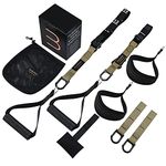 Bodytorc Suspension Trainer, Bodyweight Training Straps for Full Body Workouts at Home, Includes Door Anchor, Extension Arms and Advanced Foot Straps.