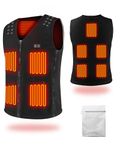 MOXTOYU 2023 Enhanced Heated Vest for Men and Women, 3 Selectable Temperature, Adjustable Size, Featuring 9 Heating Zones, USB Charging, Winter Gift, Washable Heated Vest (Batteries NOT Includ)