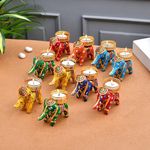 Elephant Tealight Candles Holder for Birthday, Diwali, Festival Decoration Christmas Corporate Gifts Elephant Tealight Candle Holder Home Decoration Items for Diwali (Elephant Pack 10)