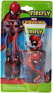 Firefly Spider-Man Dental Care Kids for Children with 2 Brushes, Beaker & Toothpaste (Bubblegum)